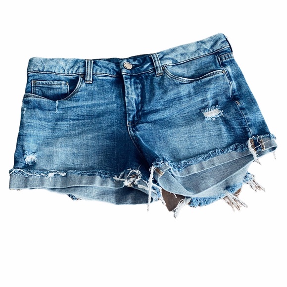 Blank NYC Pants - BLANK NYC Women’s Tomboy Shorts Frayed Raw Hem Denim Cutoffs Waist 28